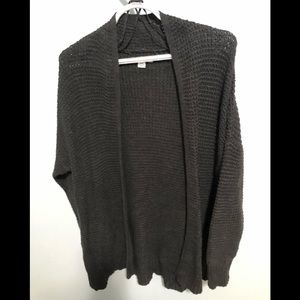 Ladies size XS, American Eagle cable knit sweater, color charcoal gray.